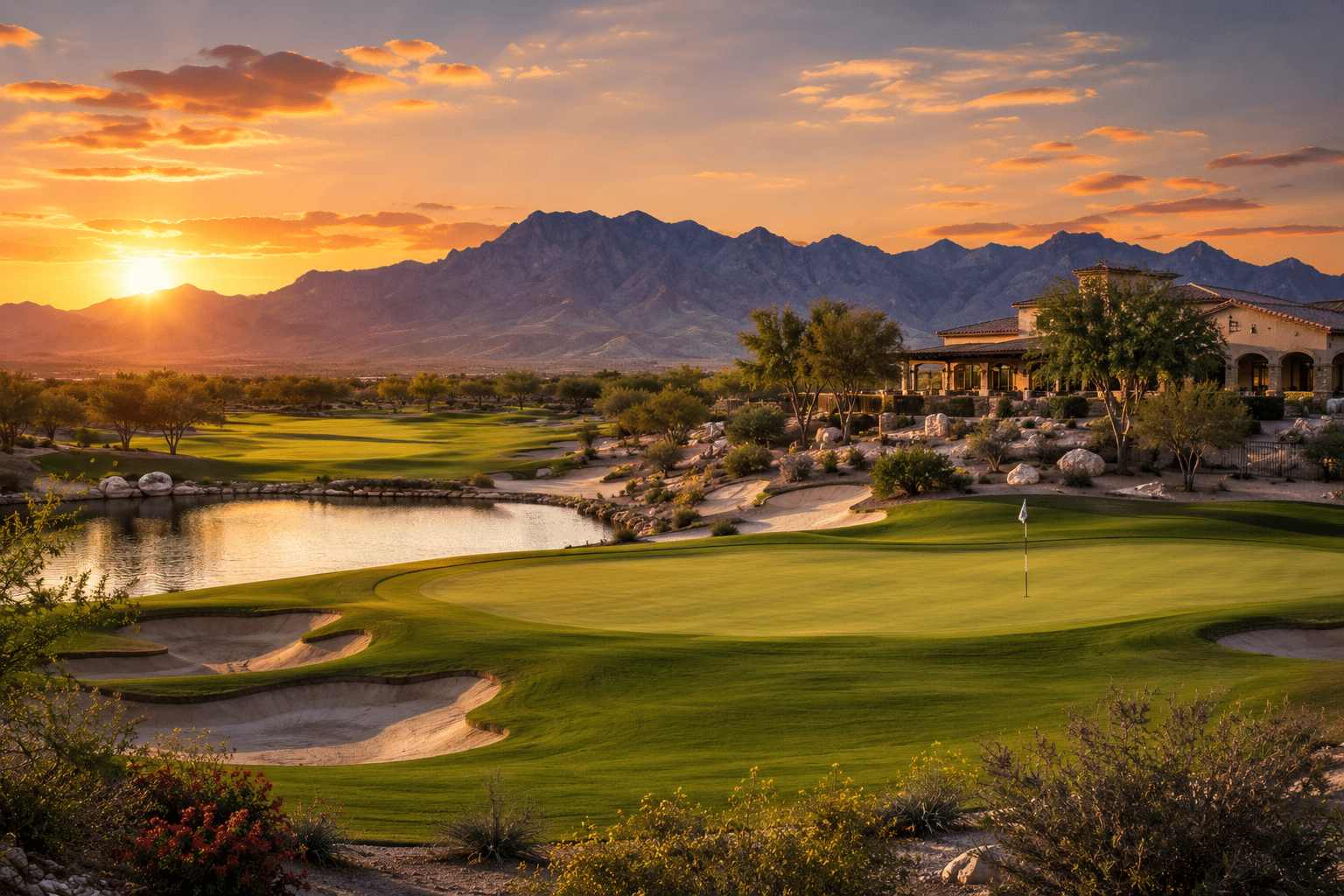 Sterling Grove Golf Club Jack Nicklaus designed course Surprise AZ sunset