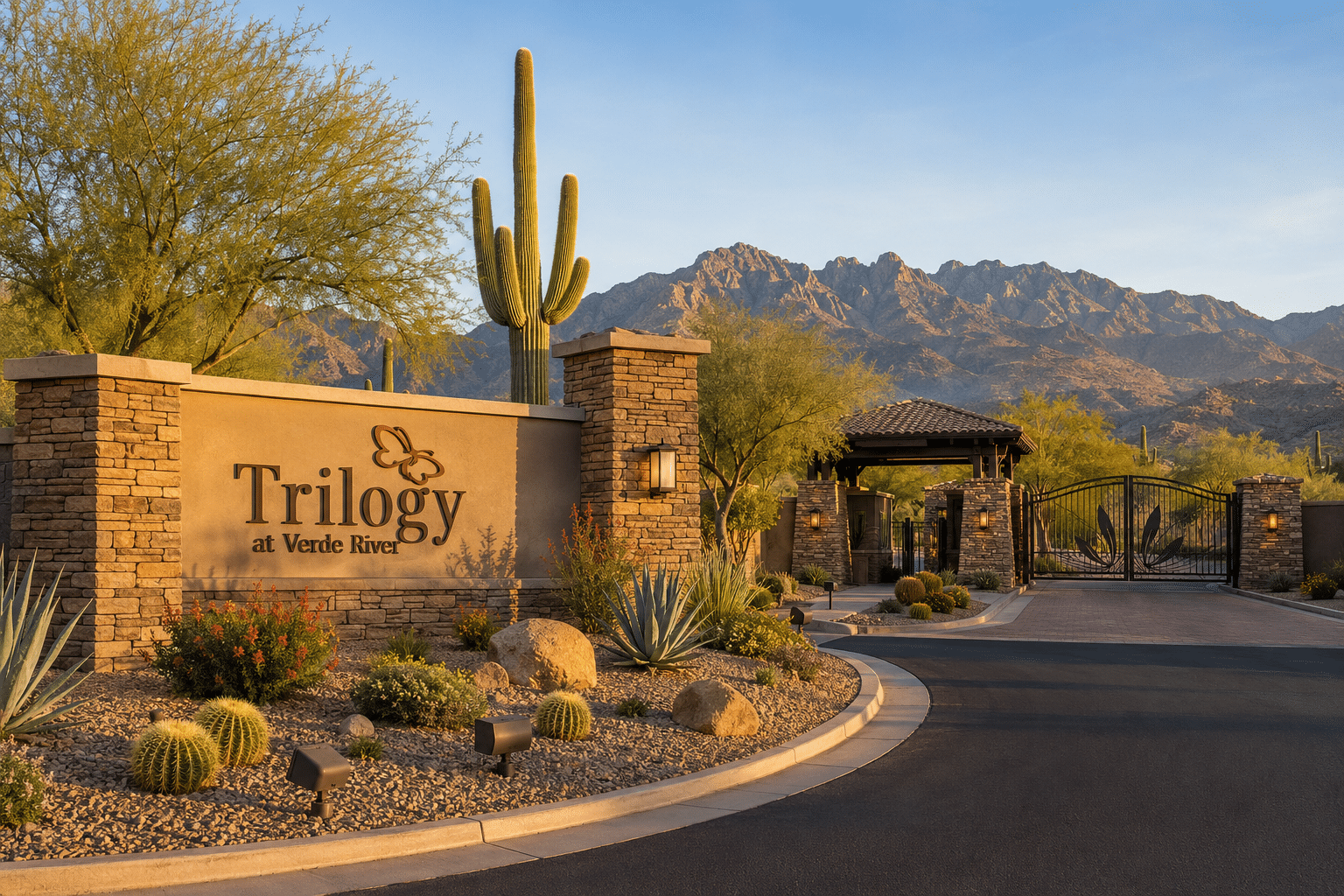 Trilogy at Verde River gated community entrance Rio Verde Arizona