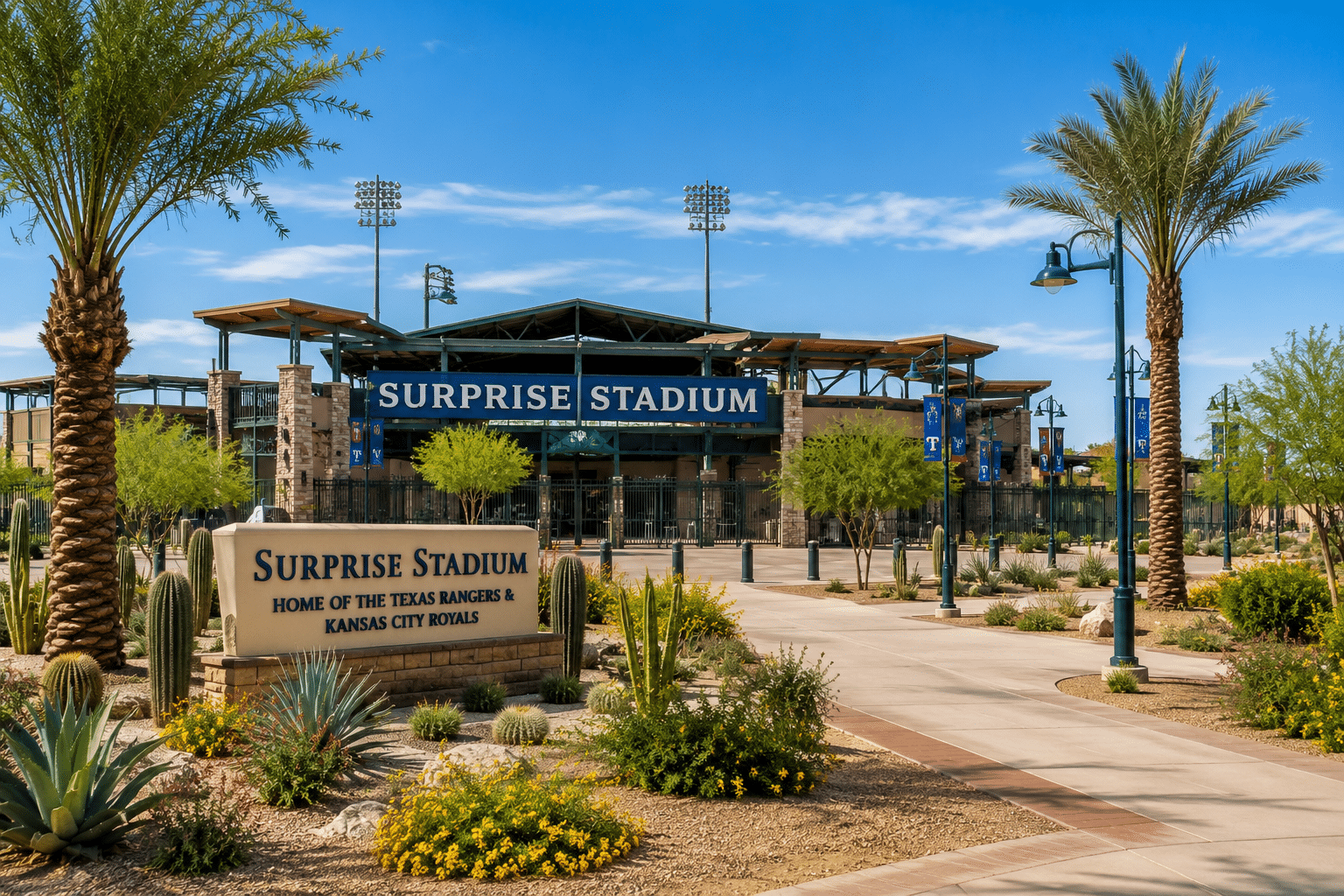 Surprise Stadium Cactus League spring training near Paradisi Surprise Arizona