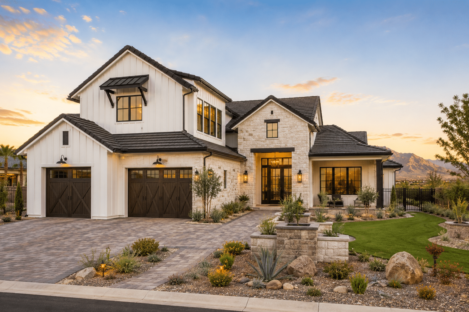 Sterling Grove Toll Brothers luxury home exterior farmhouse architecture Waddell AZ