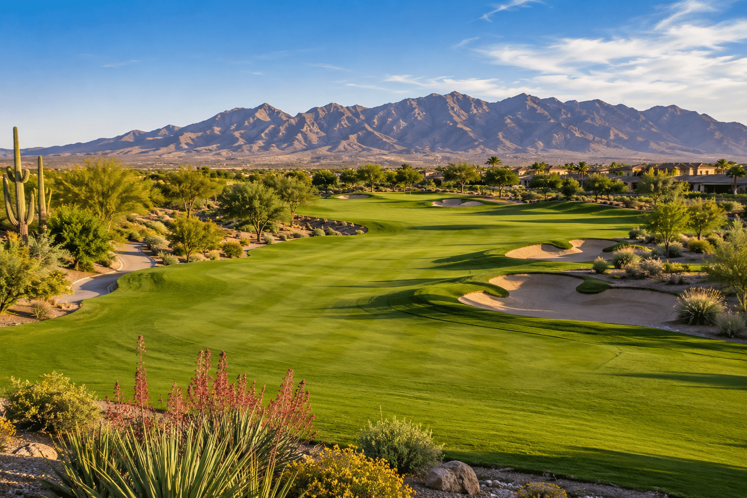 Sterling Grove Nicklaus Design championship golf course fairway with mountain views