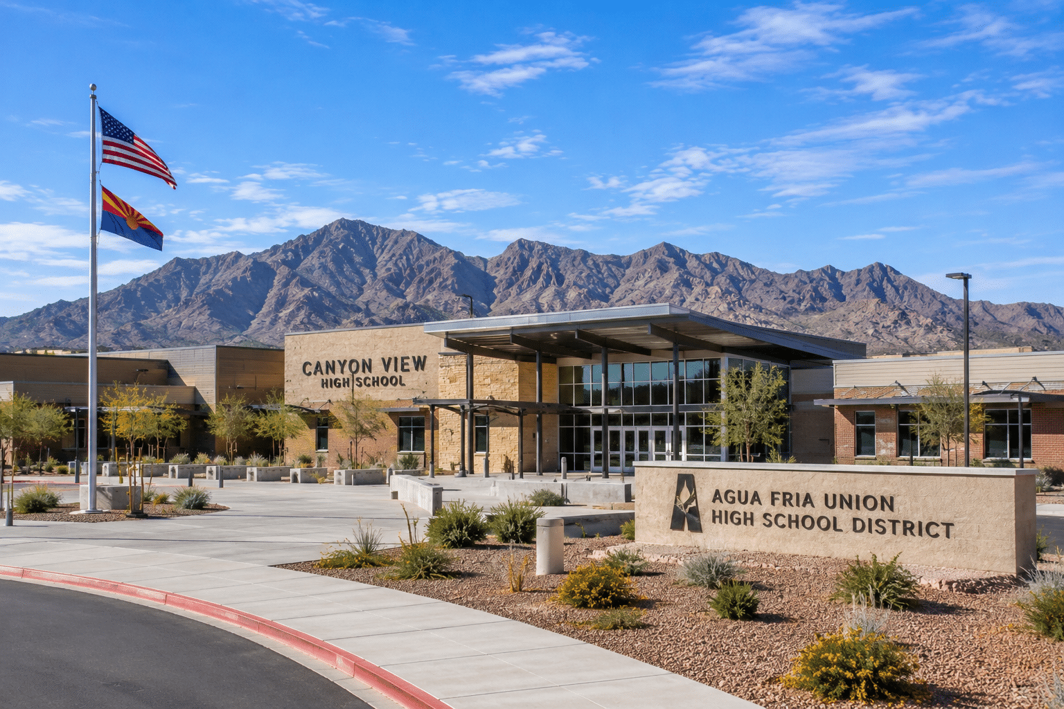 Agua Fria Union High School District campus in Waddell AZ