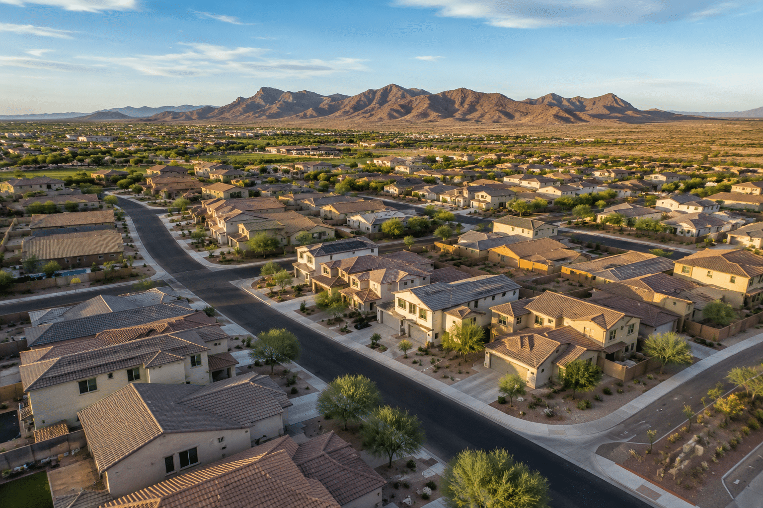 Northern Farms Waddell AZ Landsea Homes single-family community aerial view