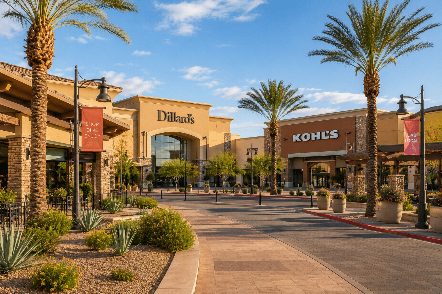 Promenade at Casa Grande open-air shopping center Dillard's Kohl's