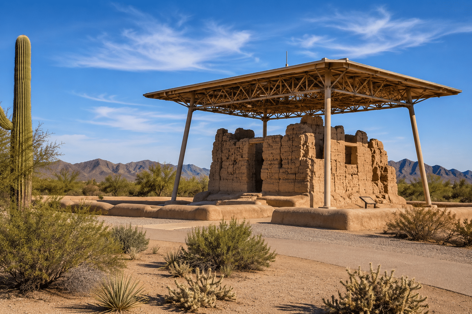 Casa Grande Ruins National Monument near Martin Valley Coolidge Arizona