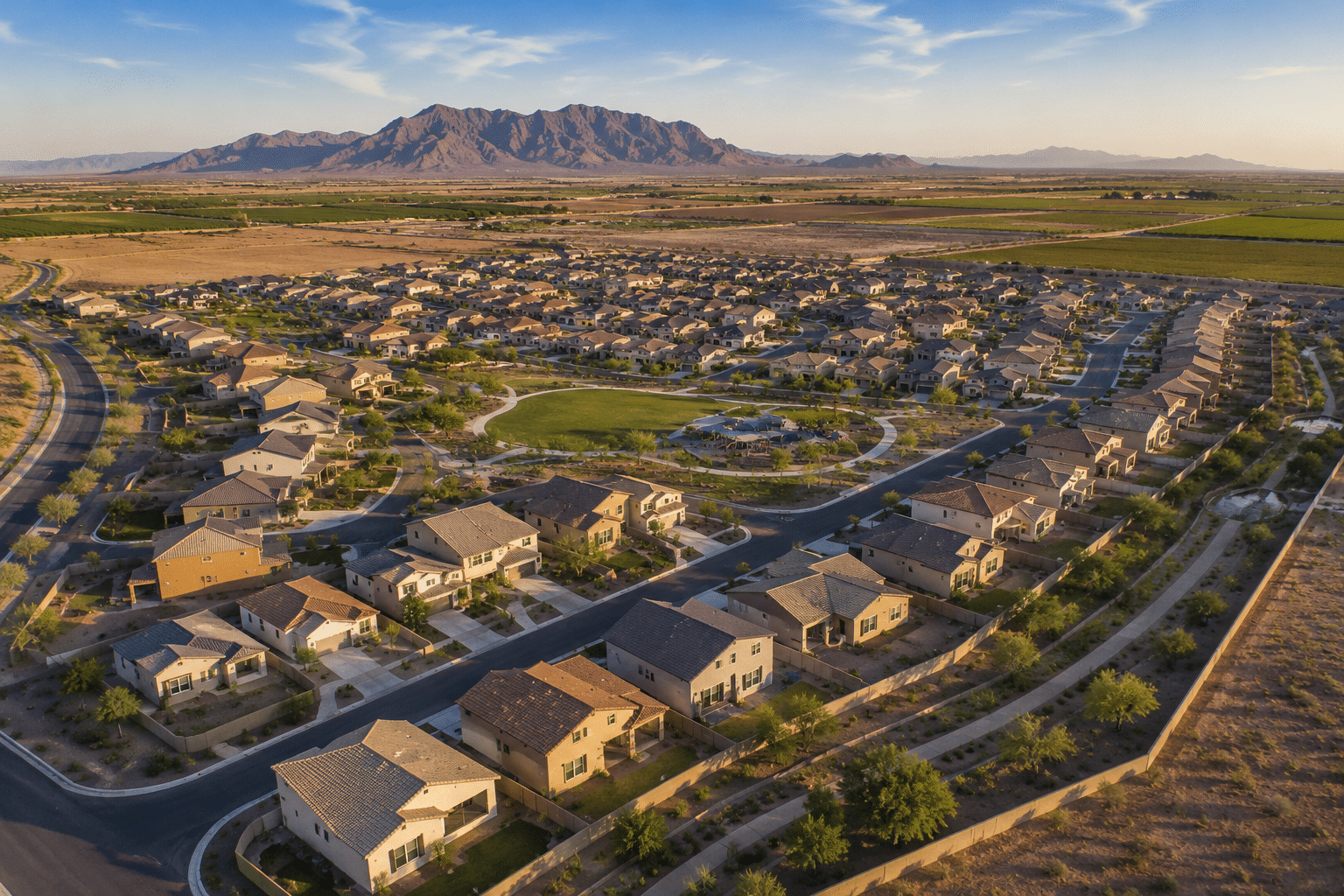 Heartland Ranch Coolidge AZ master-planned community aerial view