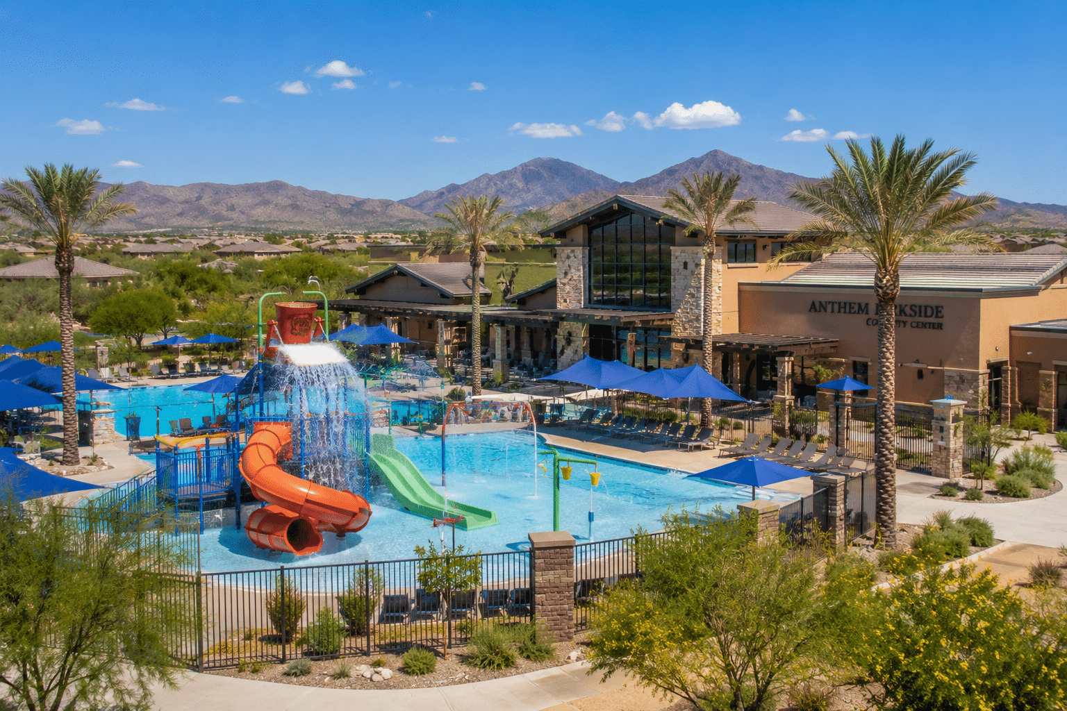 Big Splash Water Park Anthem Parkside community center Florence Arizona