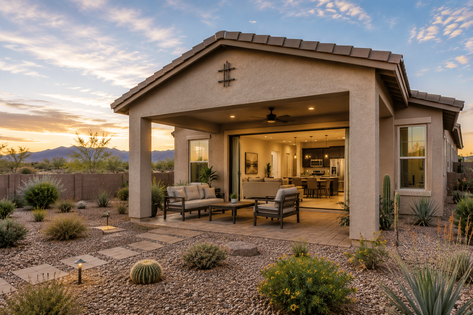 Cross Creek Ranch single-story floor plan covered patio Sonoran Desert