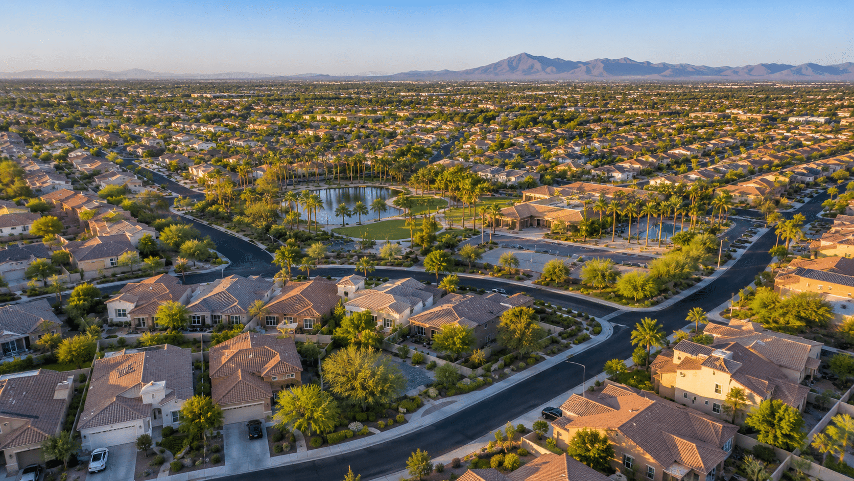 Provinces Master Community aerial view Chandler AZ neighborhood