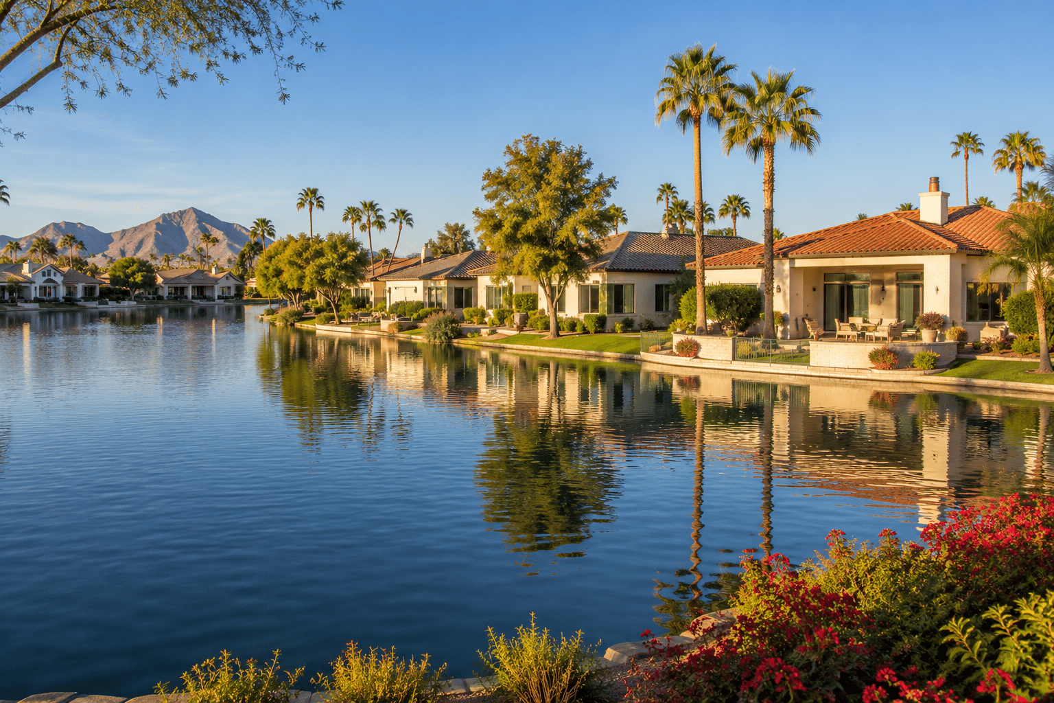 Dobson Ranch lake community waterfront homes Mesa AZ