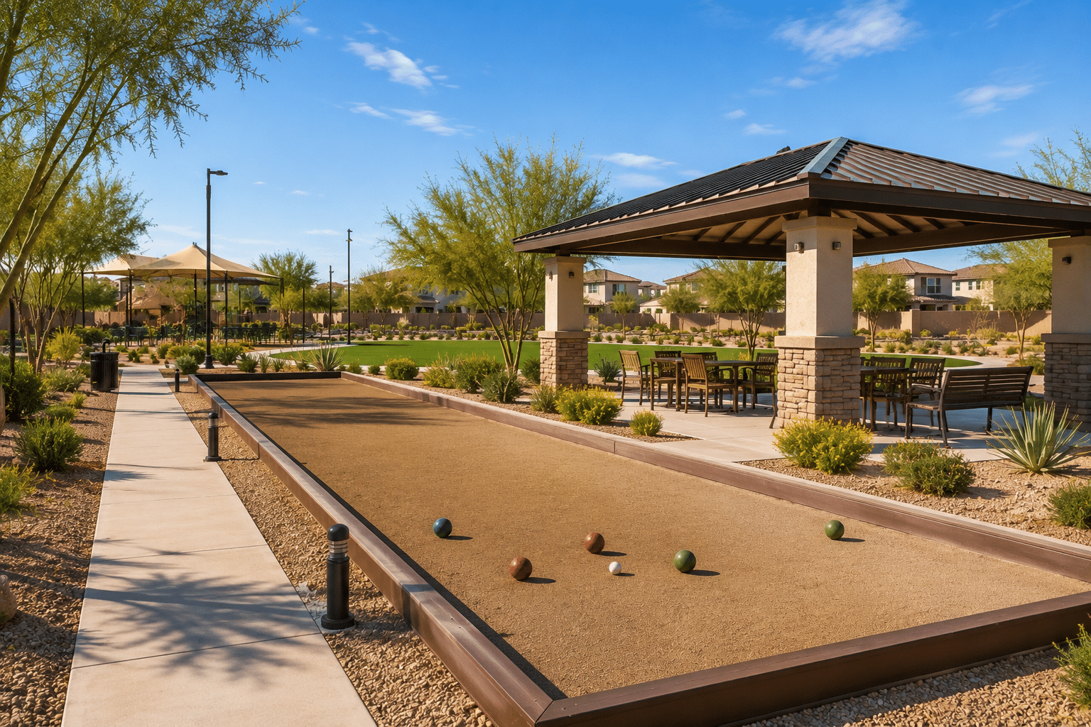 Marlowe Glendale AZ bocce ball court neighborhood amenities