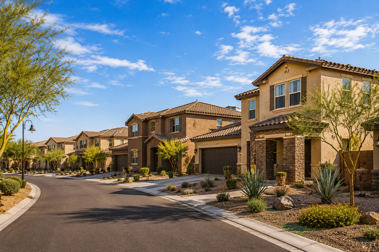 Tessera Glendale AZ community street view homes for sale