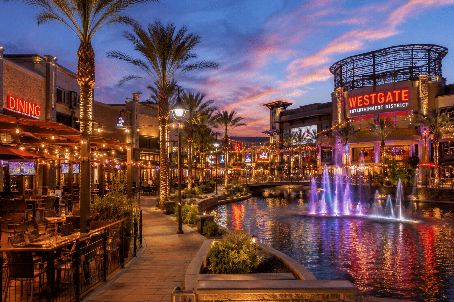 Westgate Entertainment District Glendale AZ dining and entertainment