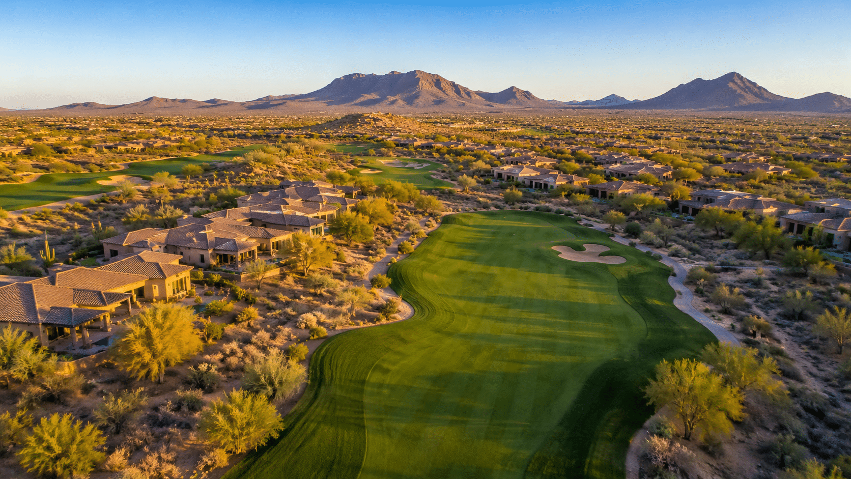 Blackstone at Vistancia aerial view golf course fairway Peoria Arizona