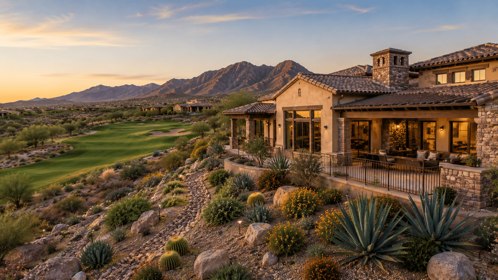 Blackstone at Vistancia luxury home golf course lot desert landscaping
