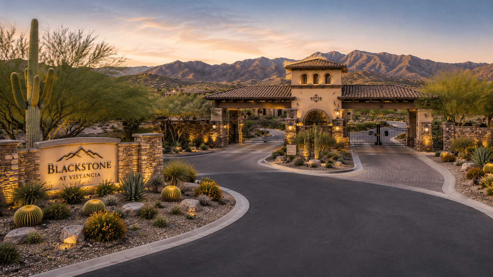 Blackstone at Vistancia guard gate entrance North Peoria master-planned community