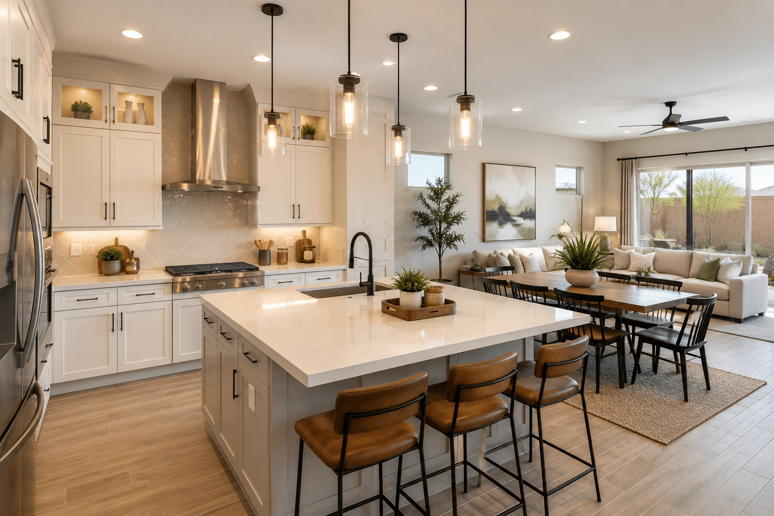 Icon at Thunderbird open-concept kitchen interior new construction Glendale