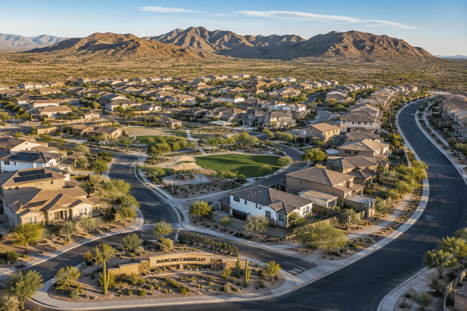 Rancho Cabrillo master-planned community aerial view North Peoria 85383
