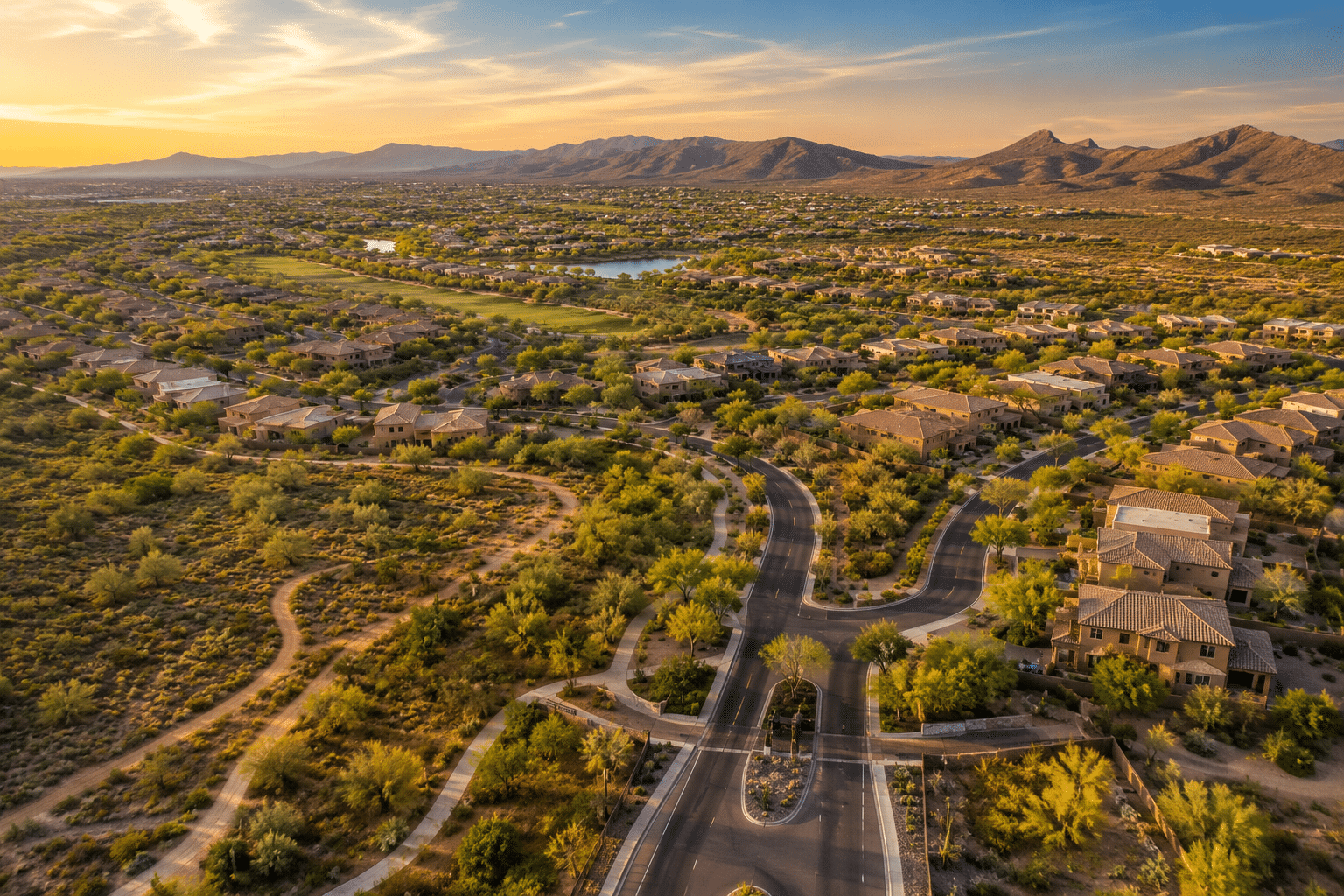Vistancia master-planned community aerial view North Peoria Arizona