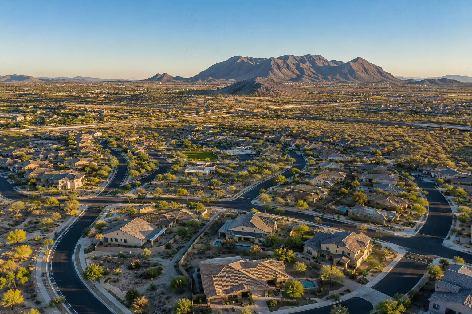 Mystic at Lake Pleasant Heights aerial view North Peoria Arizona