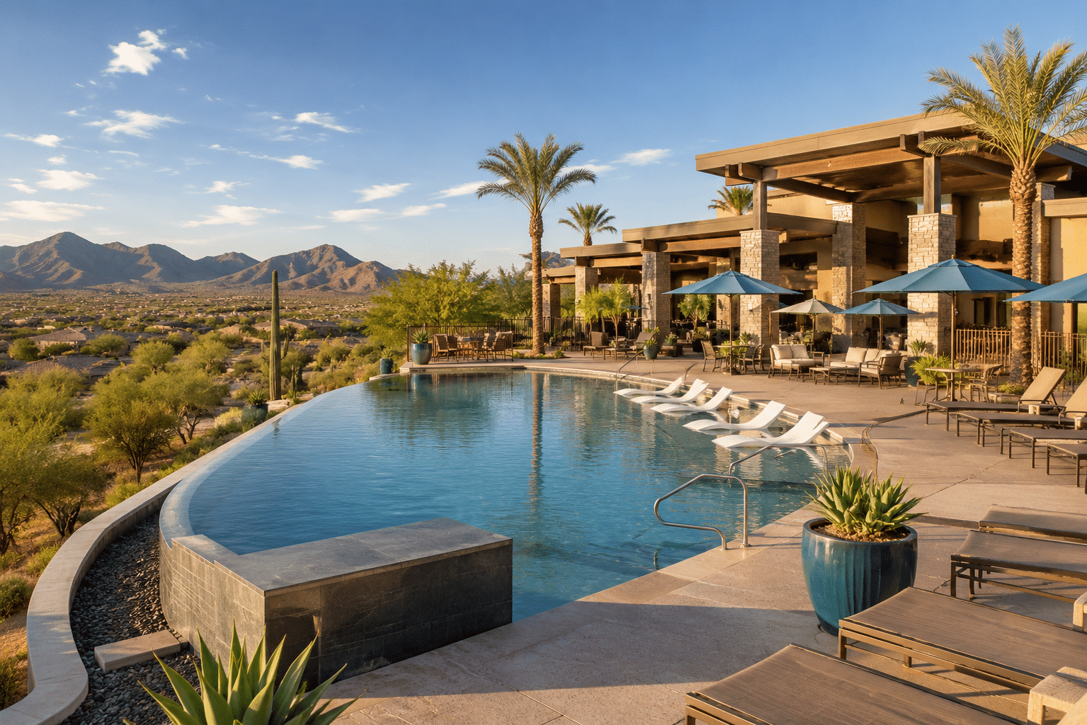 Mystic Peoria AZ community center infinity pool