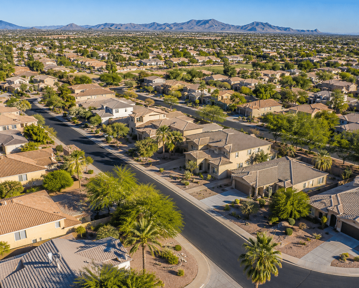 Peoria Village Peoria AZ single-family homes aerial view