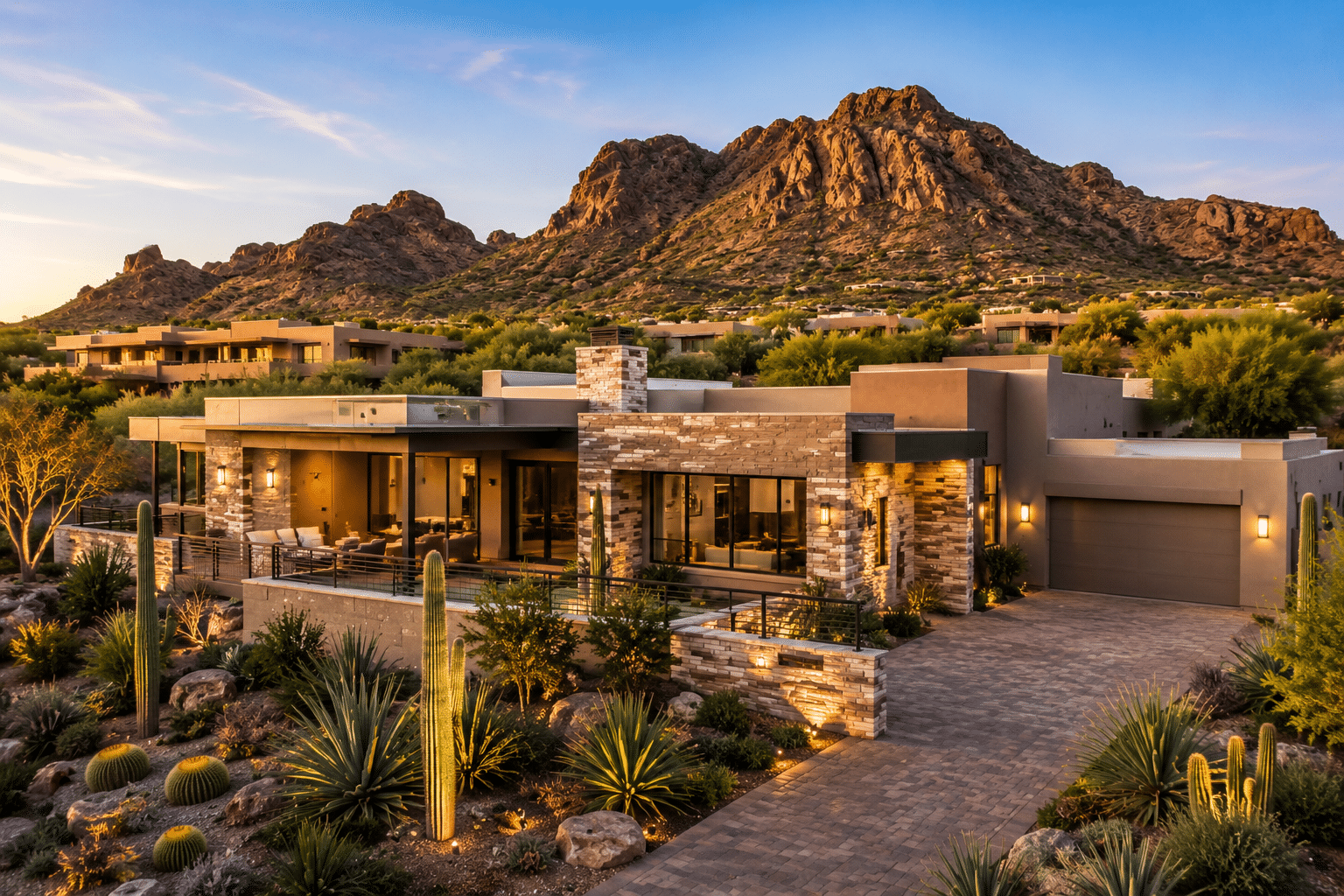 Echo Canyon homes for sale luxury desert modern architecture Phoenix 85018