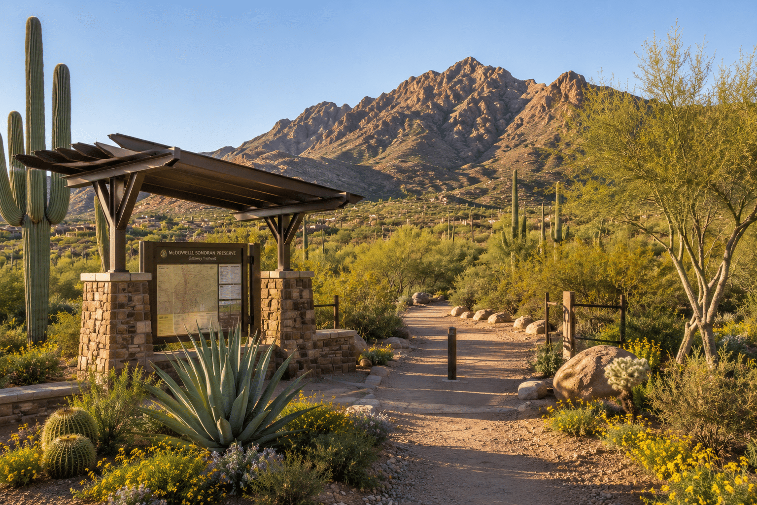 McDowell Sonoran Preserve Gateway Trailhead hiking DC Ranch Scottsdale