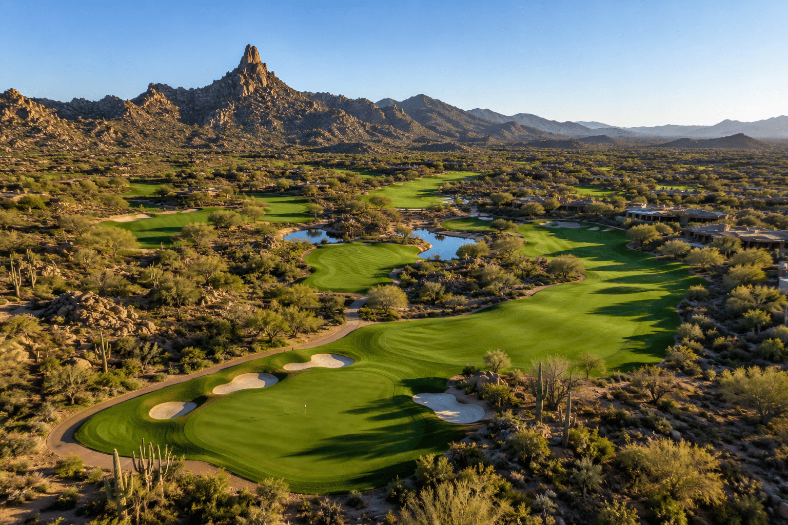 Desert Highlands Jack Nicklaus Signature Golf Course Scottsdale aerial view