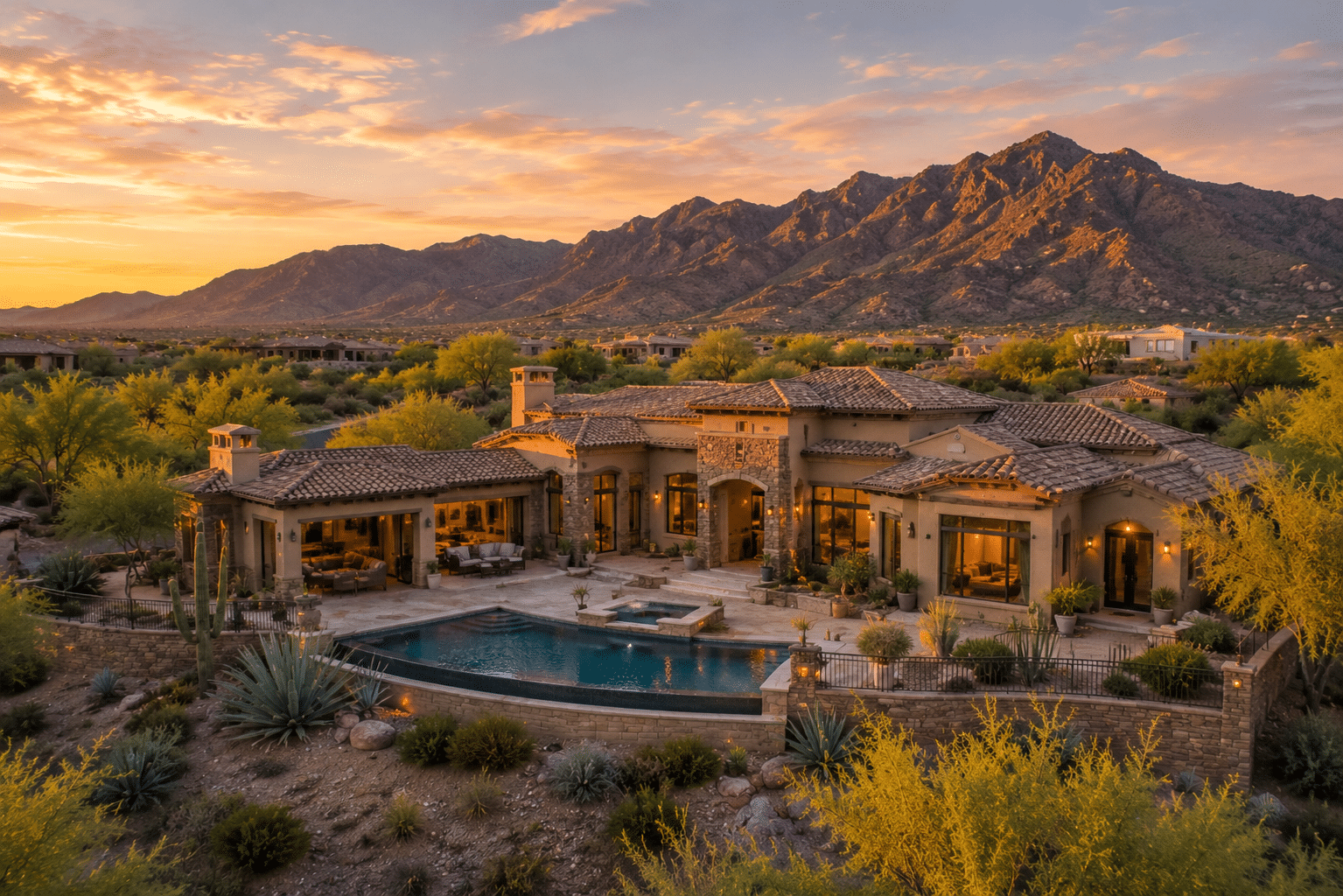 Grayhawk homes for sale luxury estate McDowell Mountain views