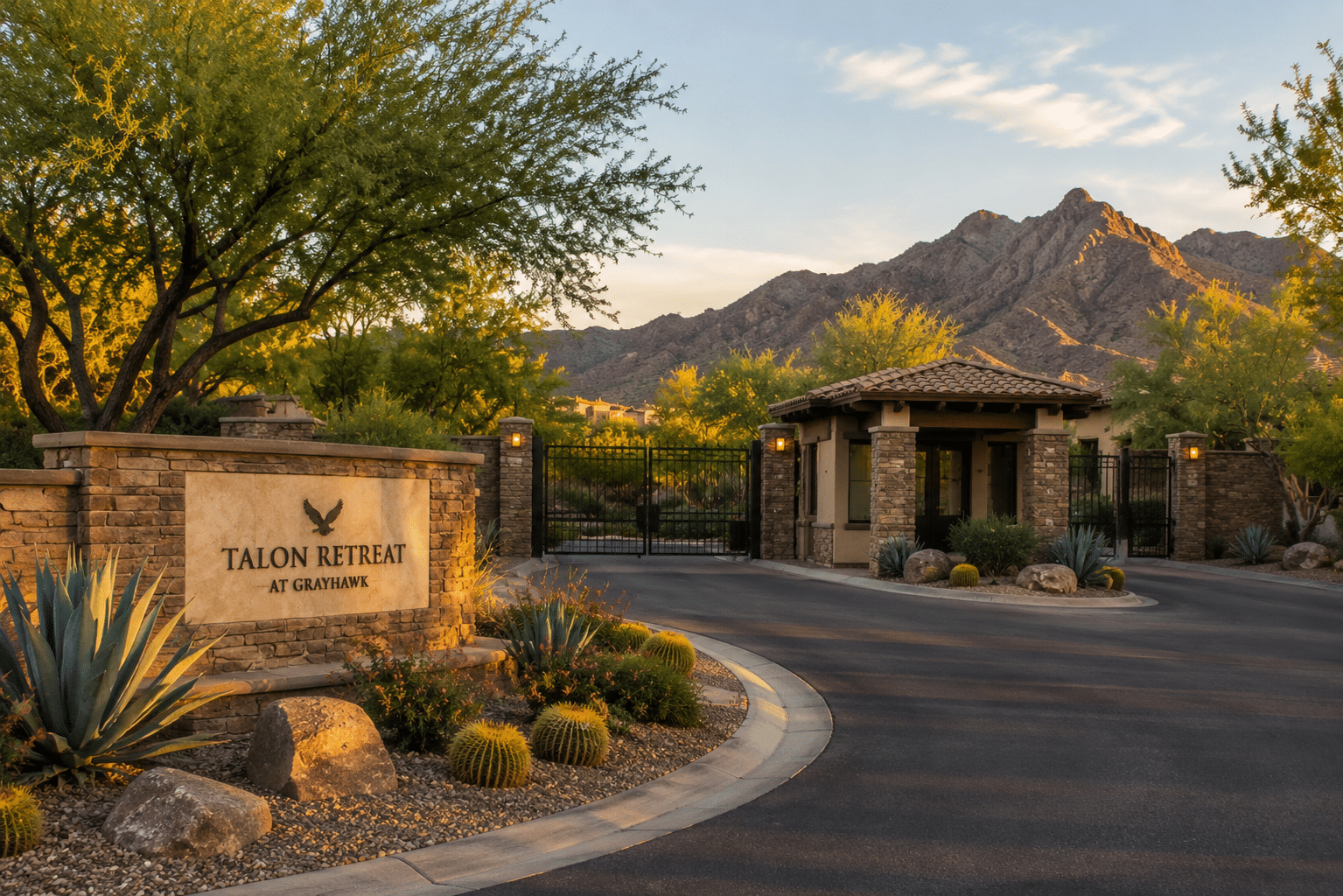 Grayhawk Scottsdale guard-gated Talon Retreat entrance