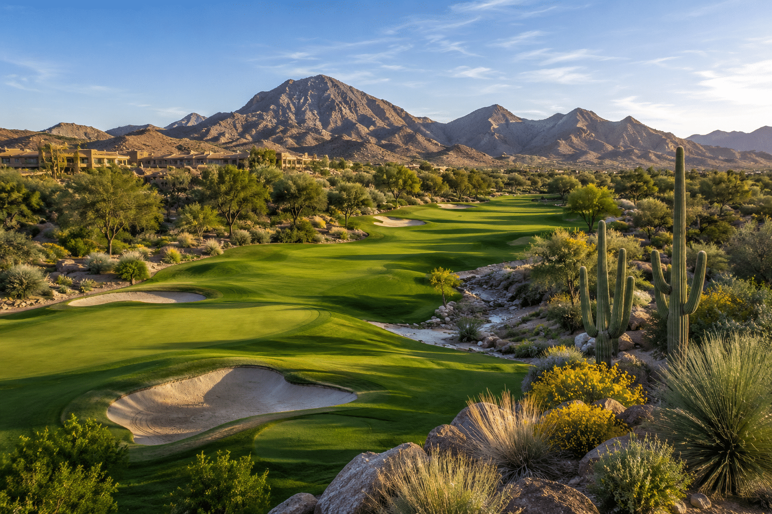Westin Kierland Golf Club fairway desert mountain backdrop