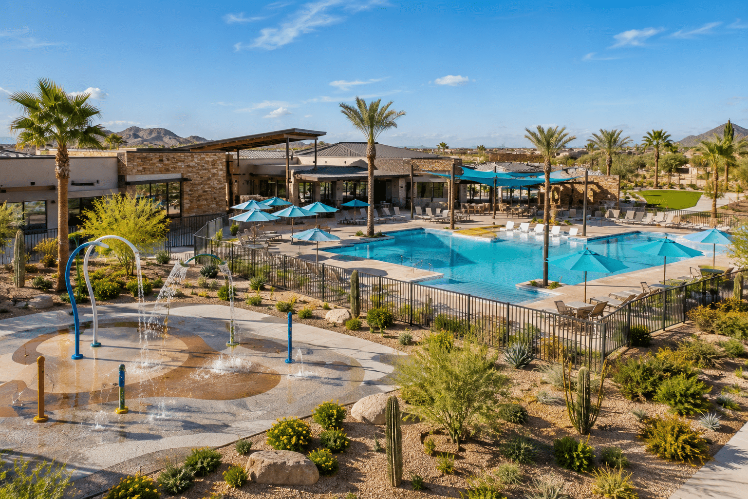 Sky Crossing community center resort pool and splash pad Phoenix AZ